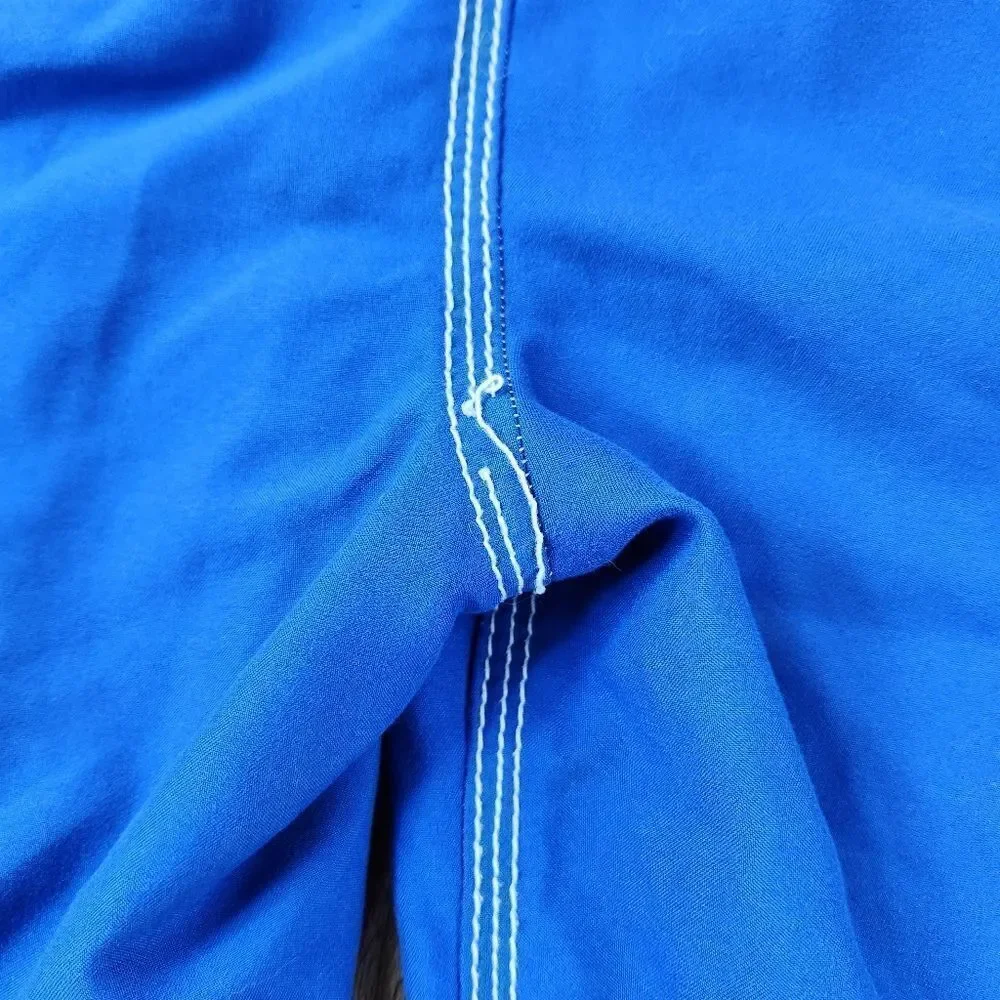 💜Cherokee Blue & White Board Swim Shorts Youth Medium